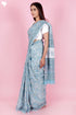 Kota Doria Saree In Floral Block Print